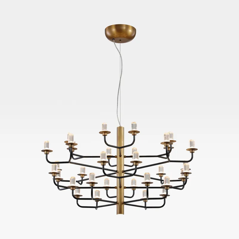 RAIDEN chandelier brass/black - dia 95cm