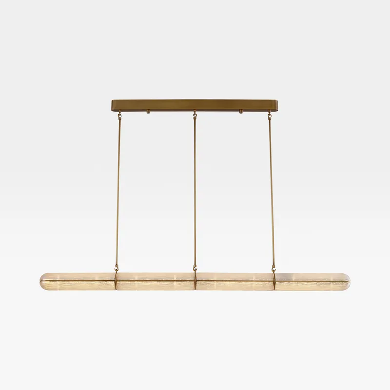 MAELLA chandelier clear/brass - 161x100cm