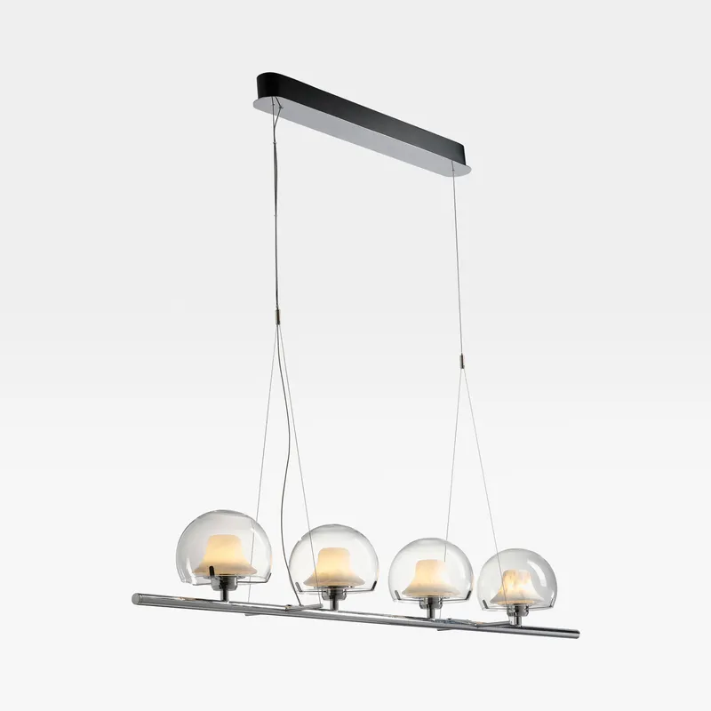 DESTINY chandelier clear/chrome - 120x16cm