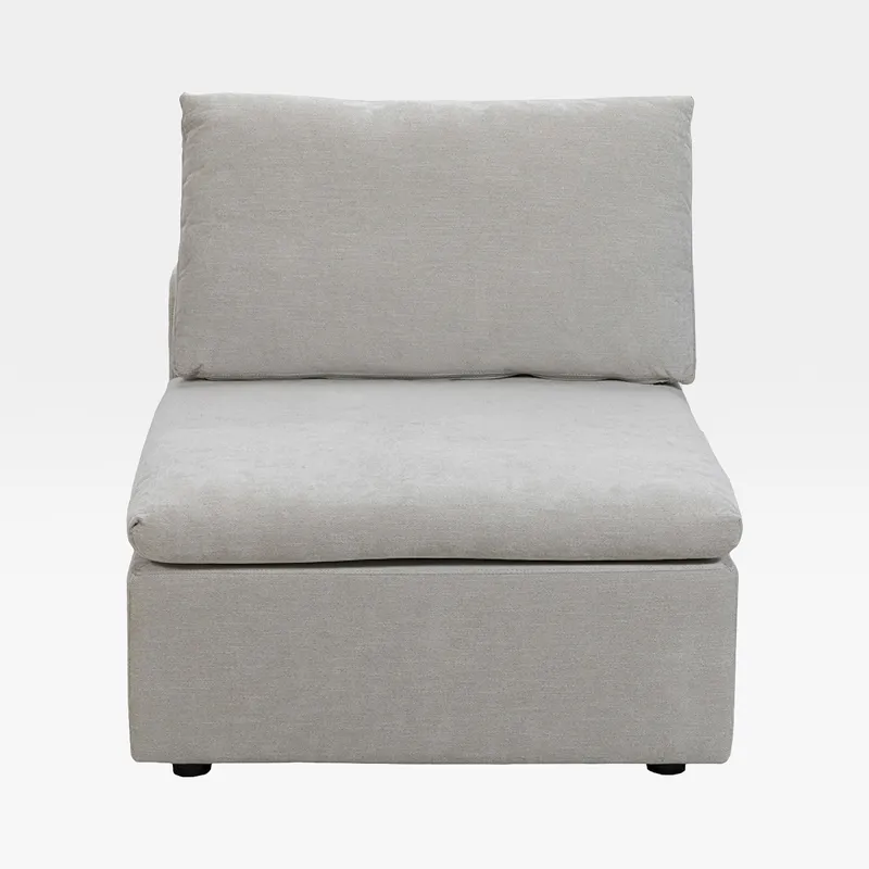 LIGHT armless modular chair natural