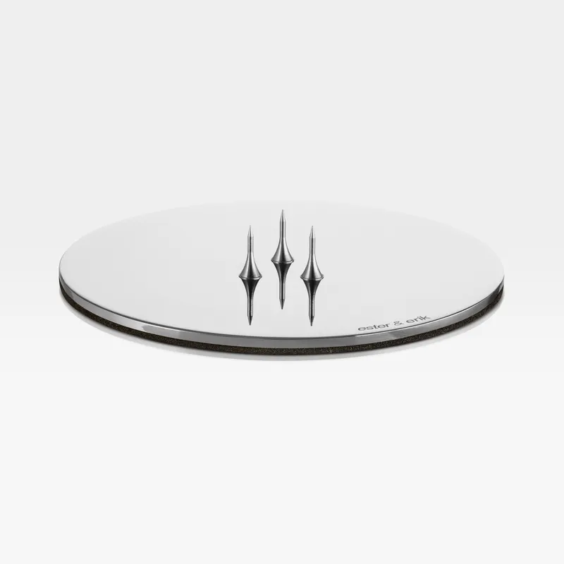 ESTER candle plate silver