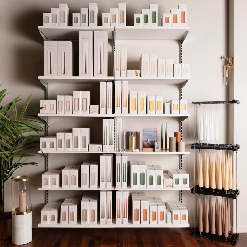 ERIK LED pillar candle ice latte - H20cm