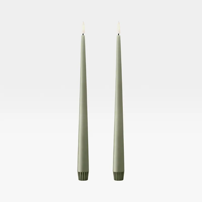 ERIK LED taper candles artichoke set of 2