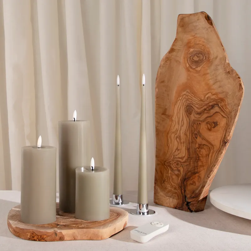 ERIK LED pillar candle artichoke - H15cm