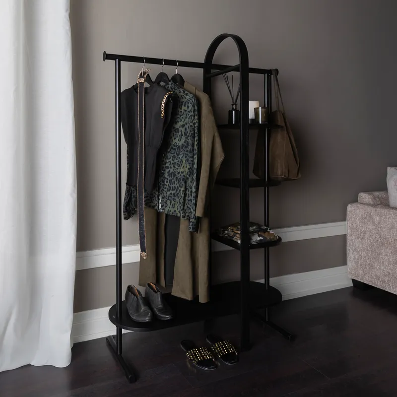 BELLWOOD garment rack black - 167x106cm