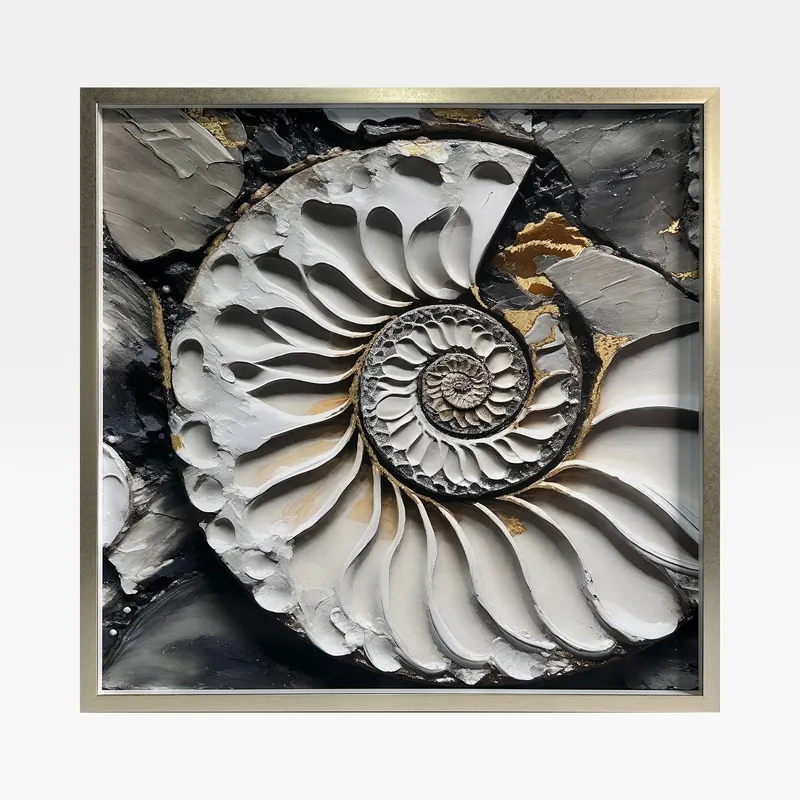 CONCH I print silver - 105x105cm