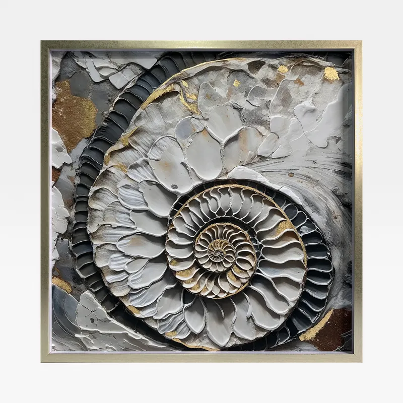 CONCH II print silver - 105x105cm