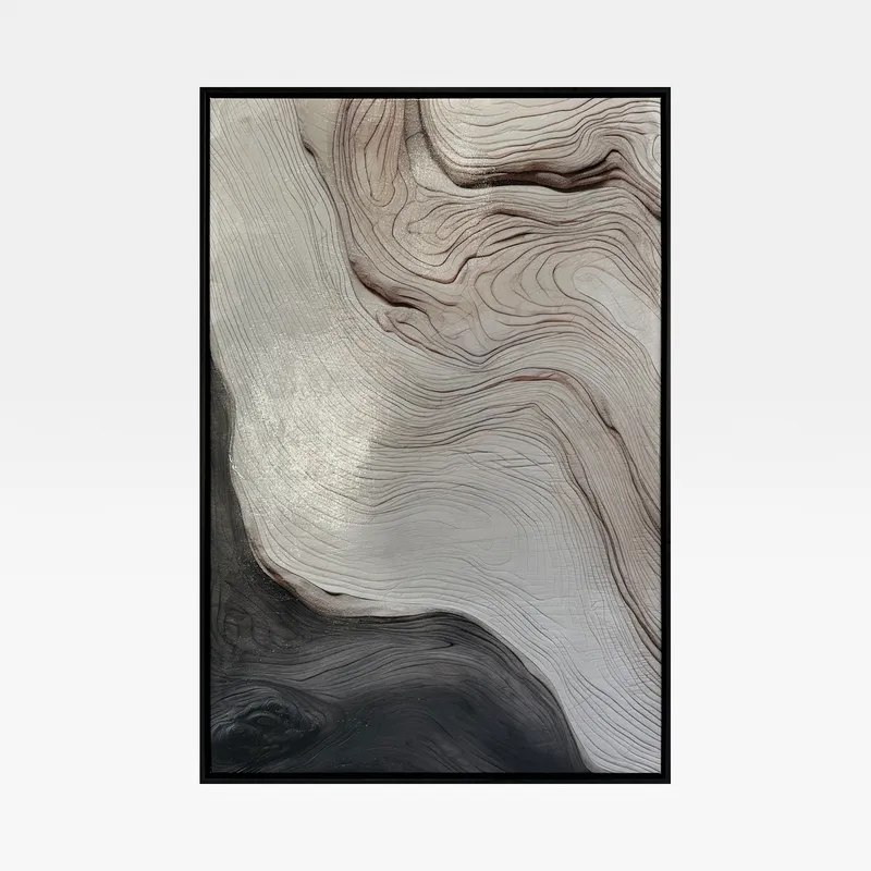 CALME II framed canvas black - 63x93cm