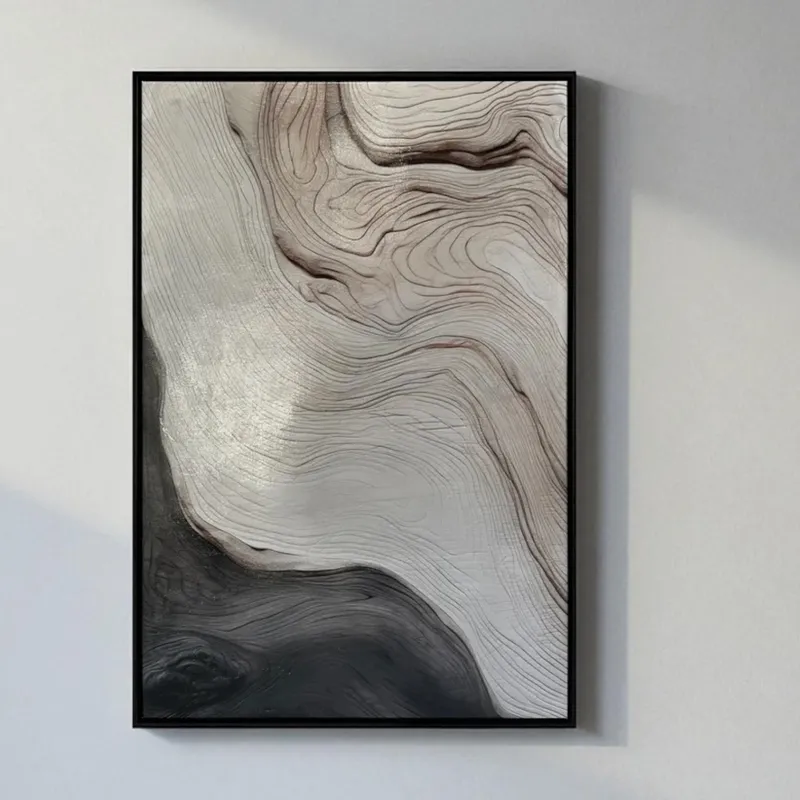 CALME II framed canvas black - 63x93cm