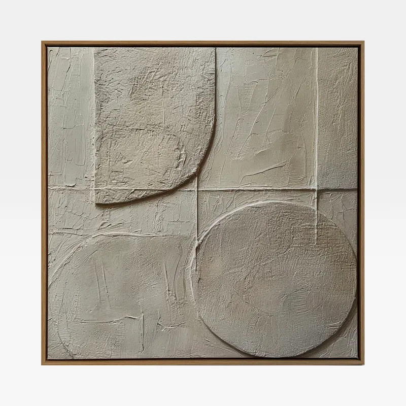 MINIMALIST II framed canvas oak - 62x62cm