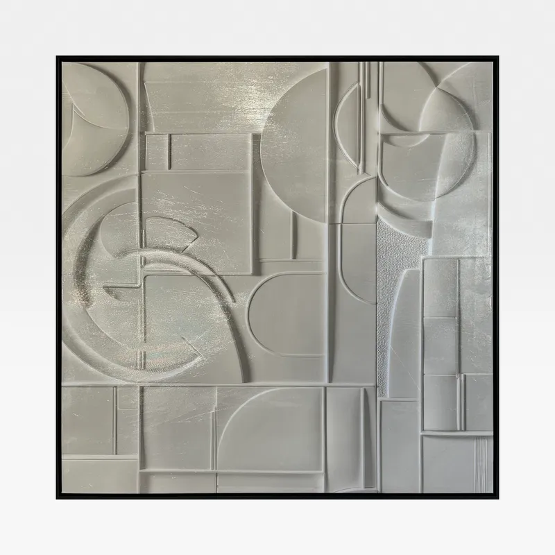 JAMSA II framed canvas black - 103x103cm