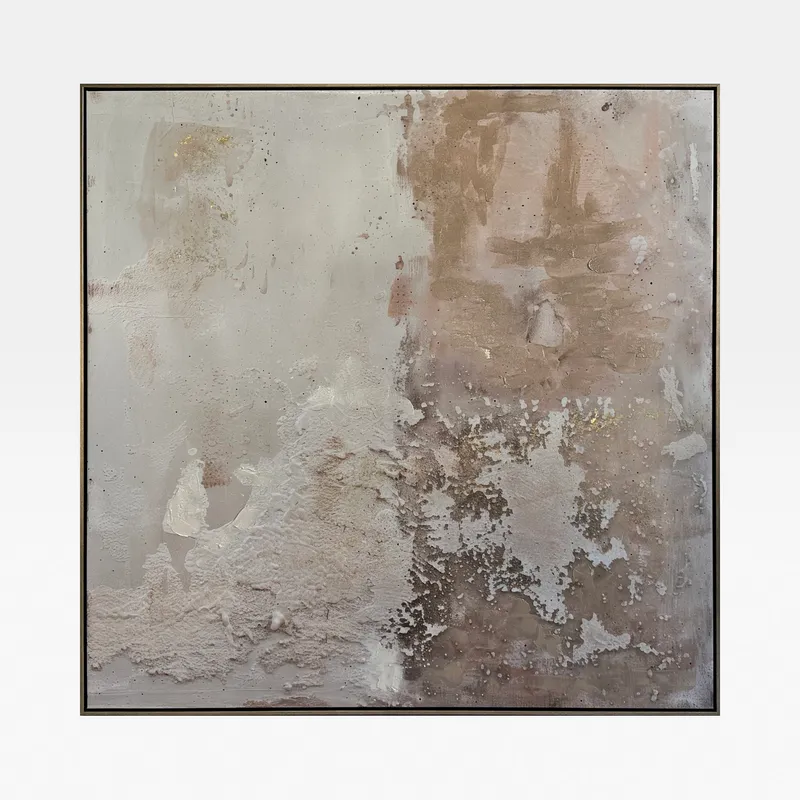 TIME Tested I framed canvas silver - 123x123cm