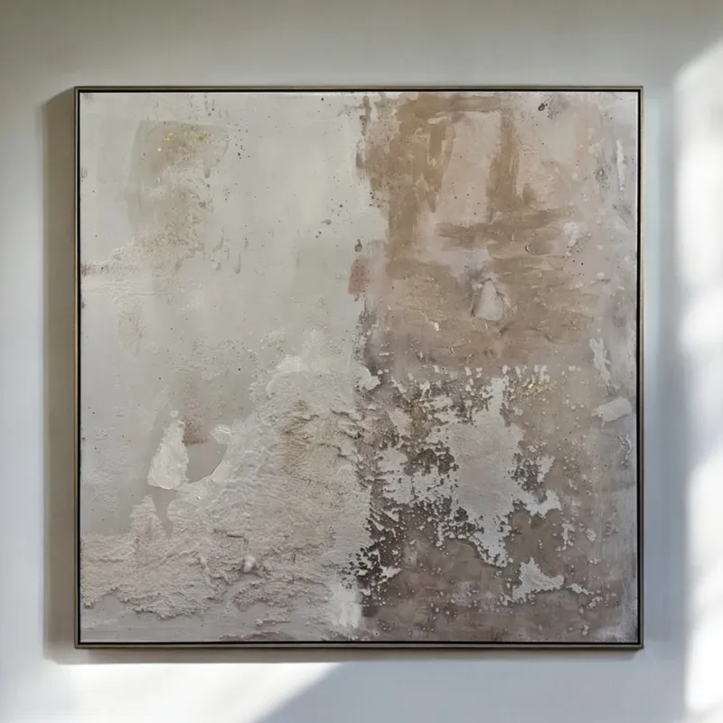 TIME Tested I framed canvas silver - 123x123cm