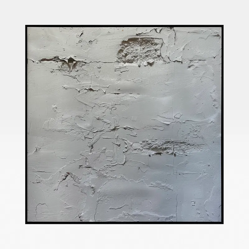 PEACE I framed canvas black - 123x123cm