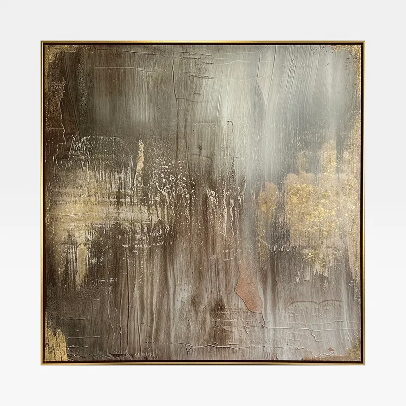 RETRO III framed canvas gold - 103x103cm