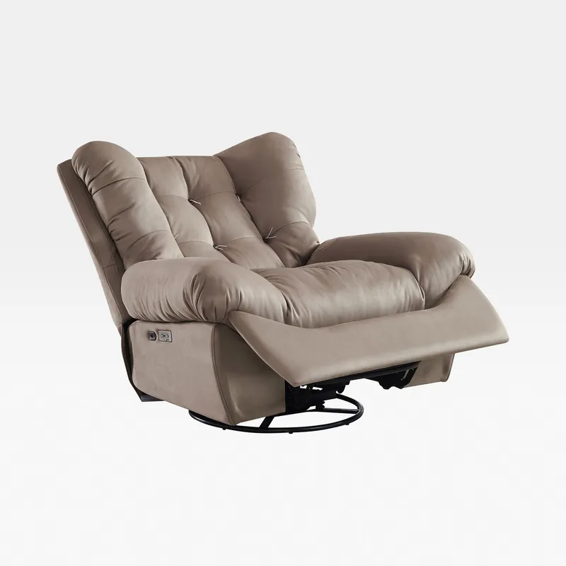 CALM swivel recliner armchair taupe