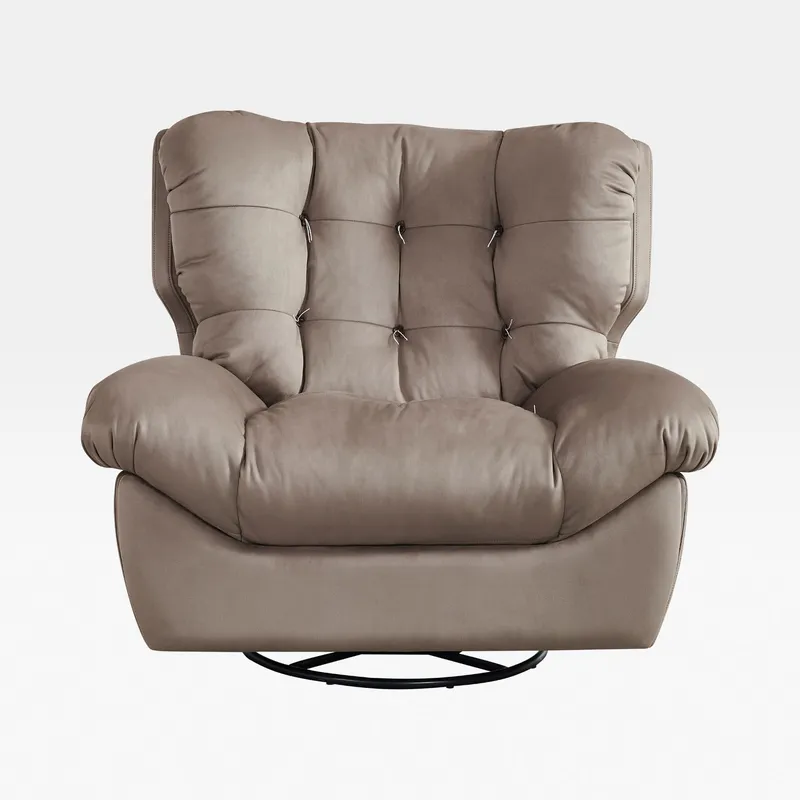 CALM swivel recliner armchair taupe