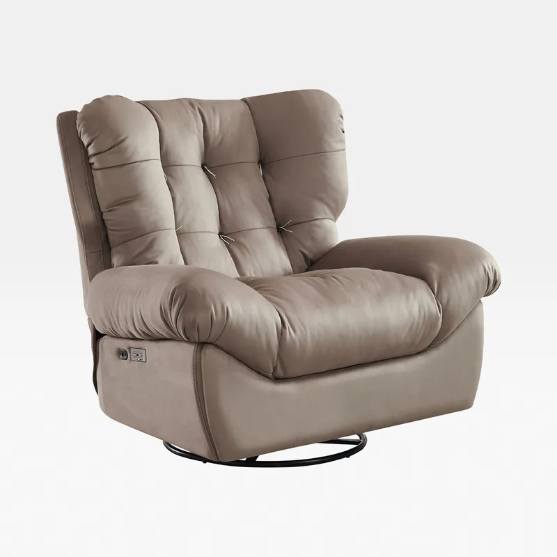 CALM swivel recliner armchair taupe
