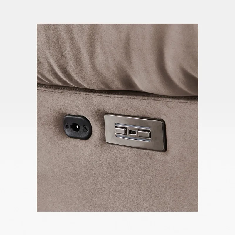 CALM swivel recliner armchair taupe