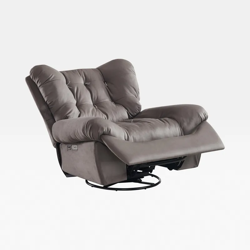 CALM swivel recliner armchair grey