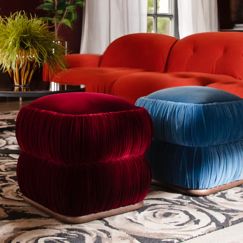 WHIMSY stool burgundy - 45x45cm