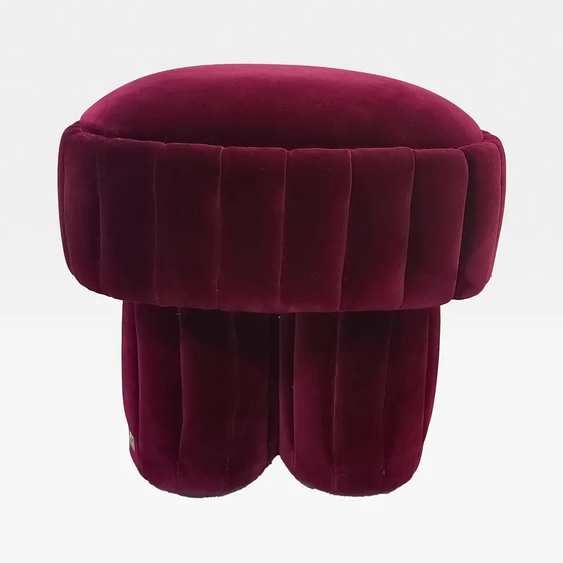 EMBER stool burgundy - 45x44cm