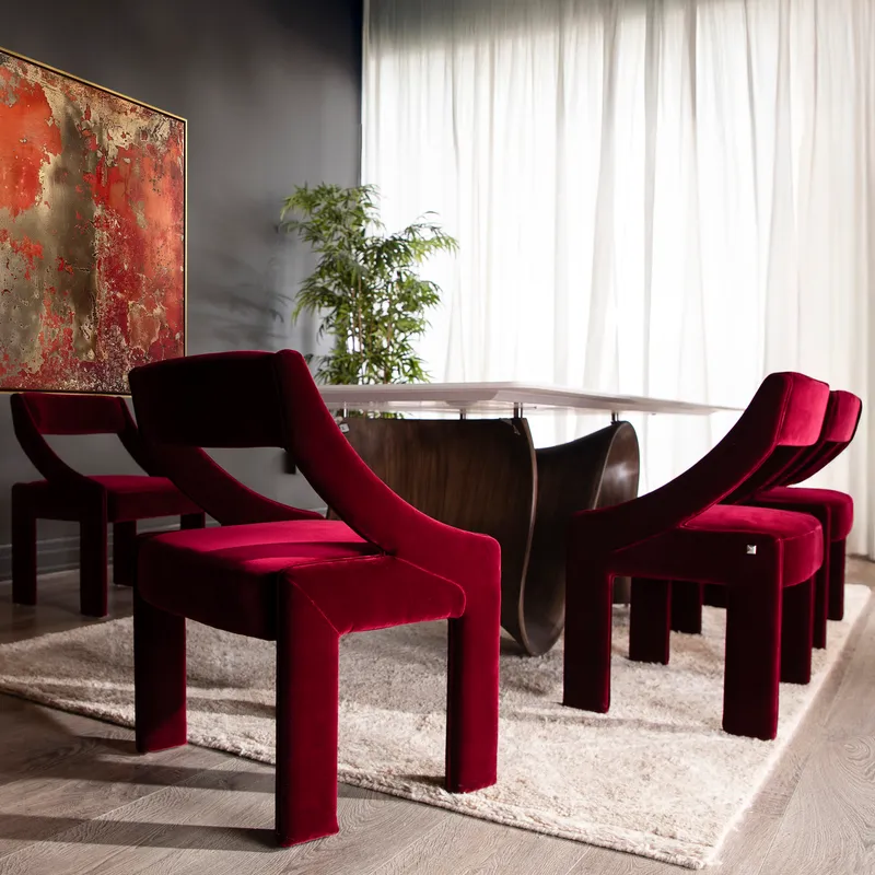 HUG dining chair burgundy