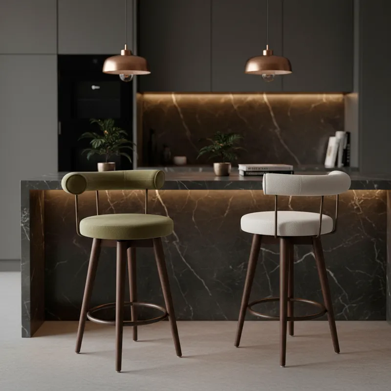 PINNACLE counter stool white