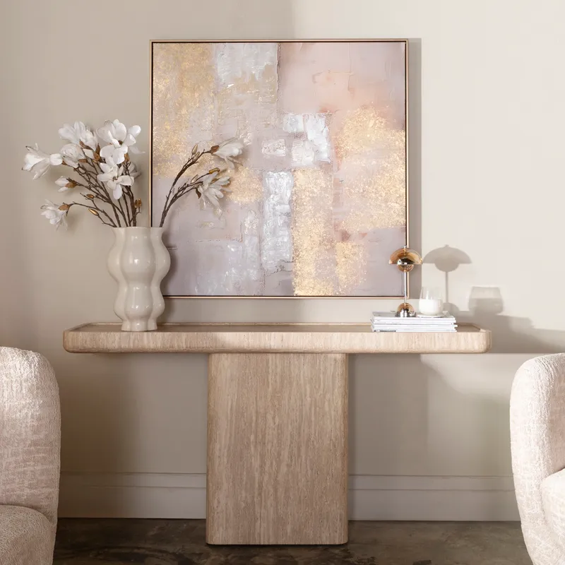 LIFE Style II framed canvas silver - 103x103cm