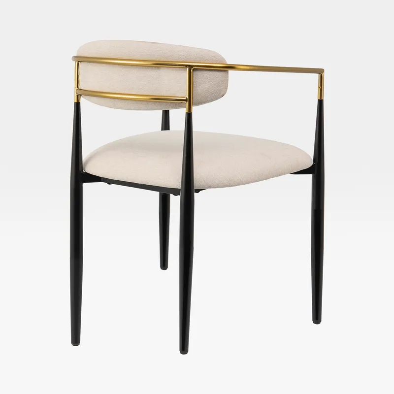 VELIS dining armchair white/black