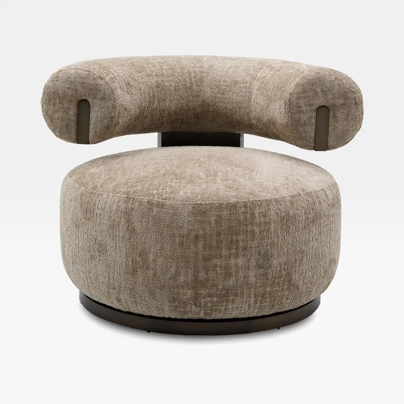 DIA swivel armchair brown