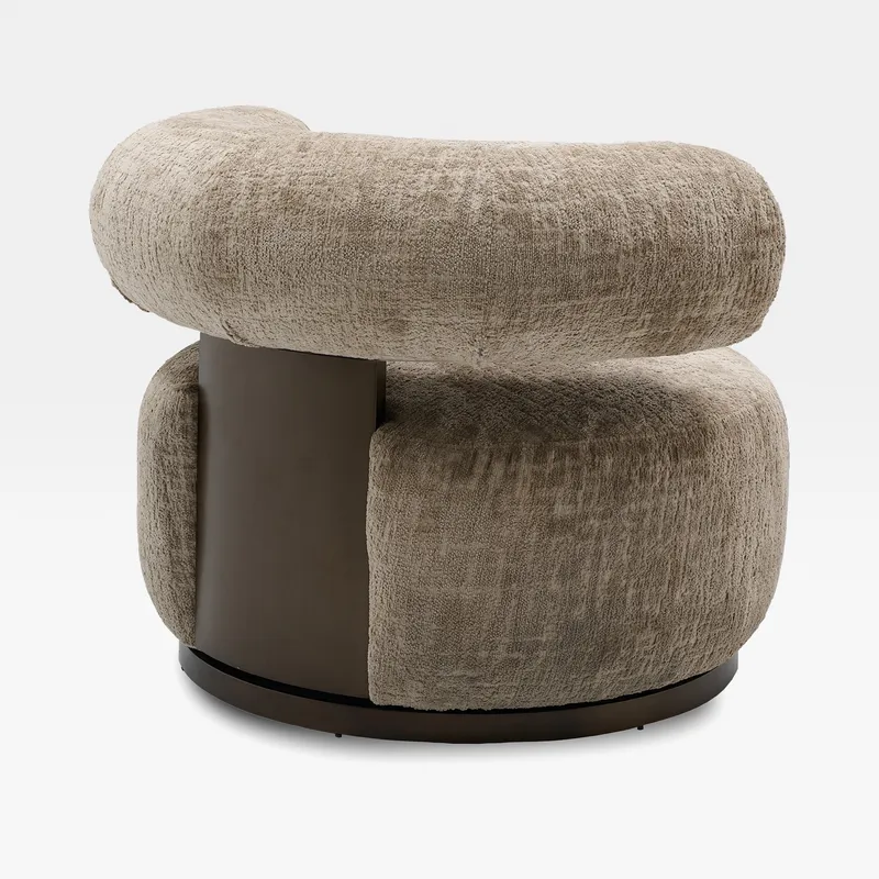DIA swivel armchair brown