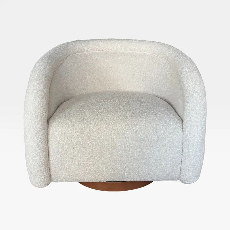 CAREY swivel armchair natural