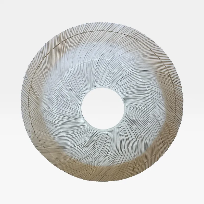 SUN wall mirror natural/white - dia 120cm