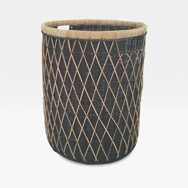 KRISS basket natural/black set of 2