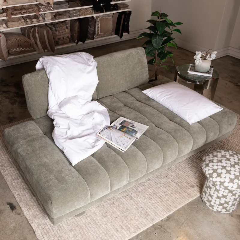 CATE 3 seater sofa bed green