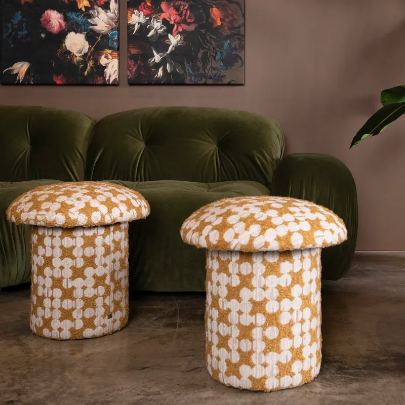 AGARIC stool yellow - dia 43cm