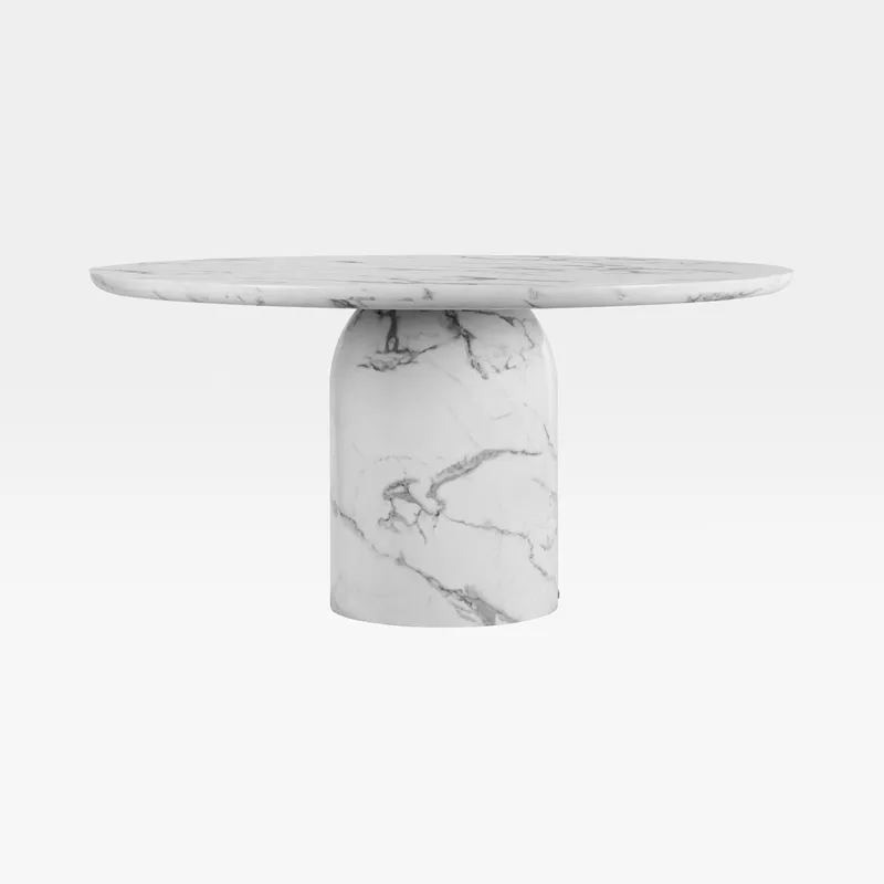 ALABASTER dining table white - dia 150cm