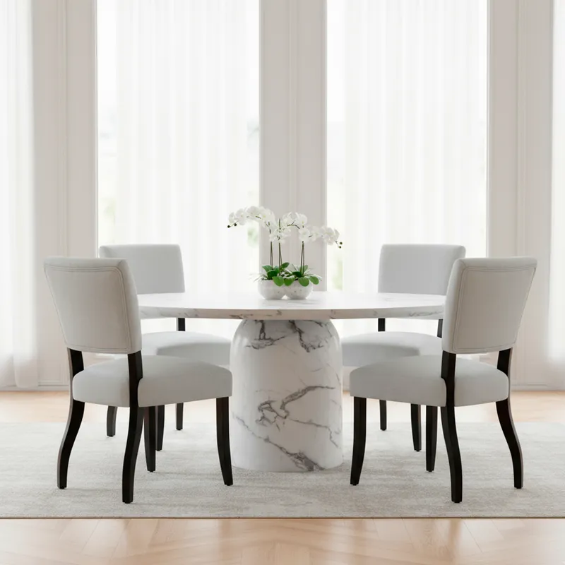 ALABASTER dining table white - dia 150cm