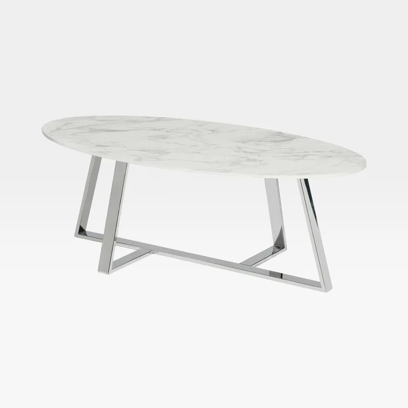 MENZA coffee table white - 129x65cm