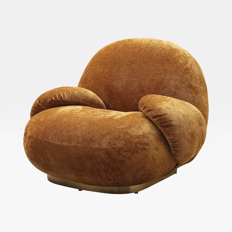 BOCCA swivel armchair brown