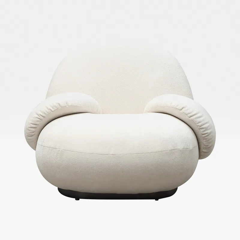 BOCCA swivel armchair white