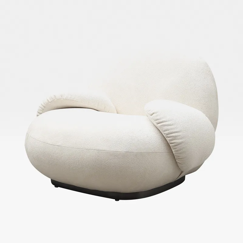 BOCCA swivel armchair white