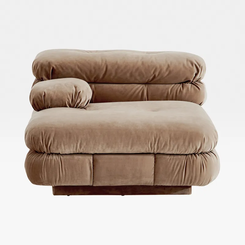 CAMELONT left arm modular chair brown