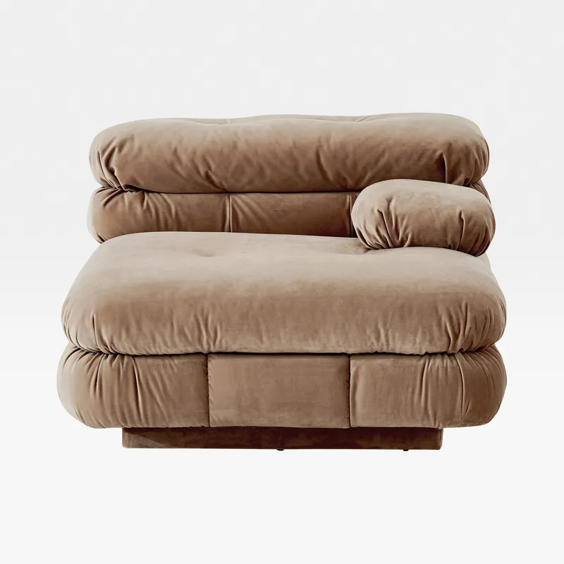 CAMELONT right arm modular chair brown