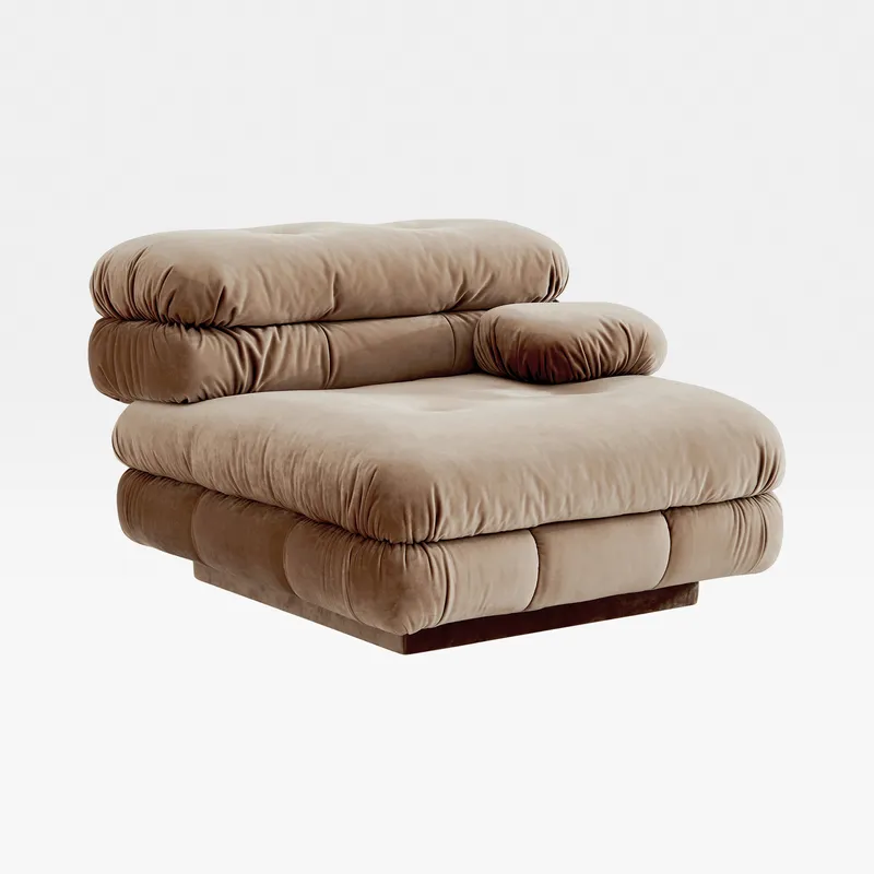 CAMELONT right arm modular chair brown