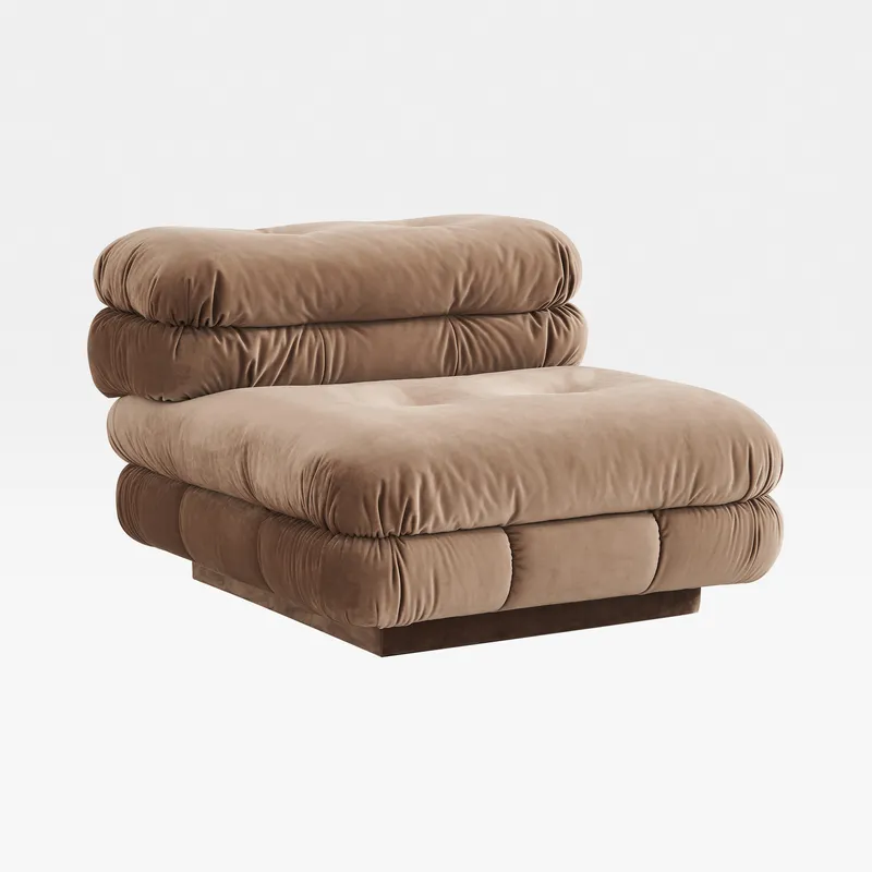 CAMELONT armless modular chair brown