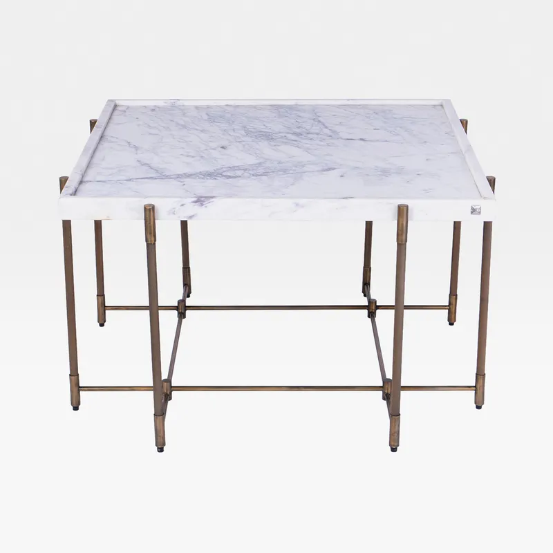 KNURL coffee table white - 80x80cm