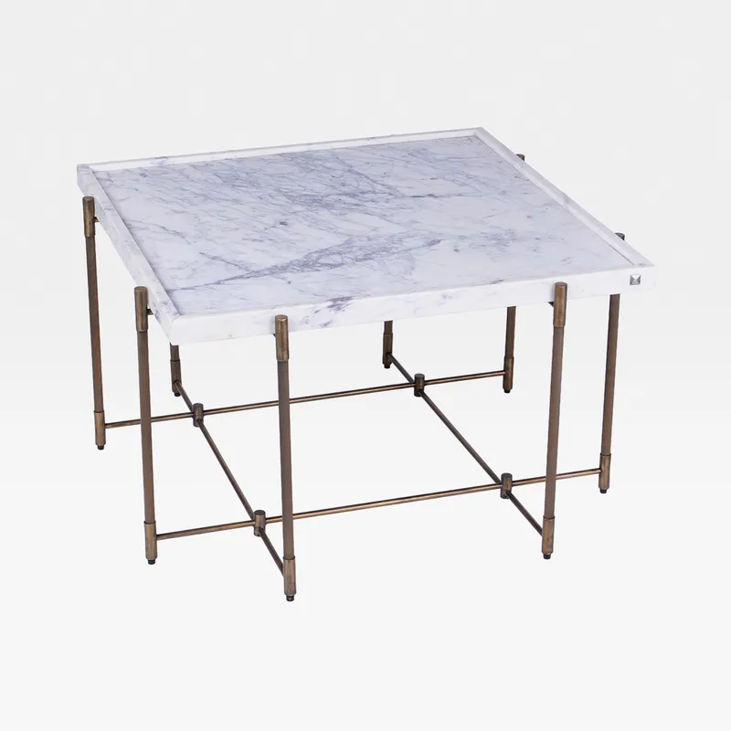 KNURL coffee table white - 80x80cm