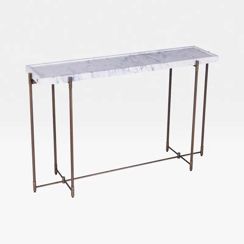 KNURL console white - 124x33cm